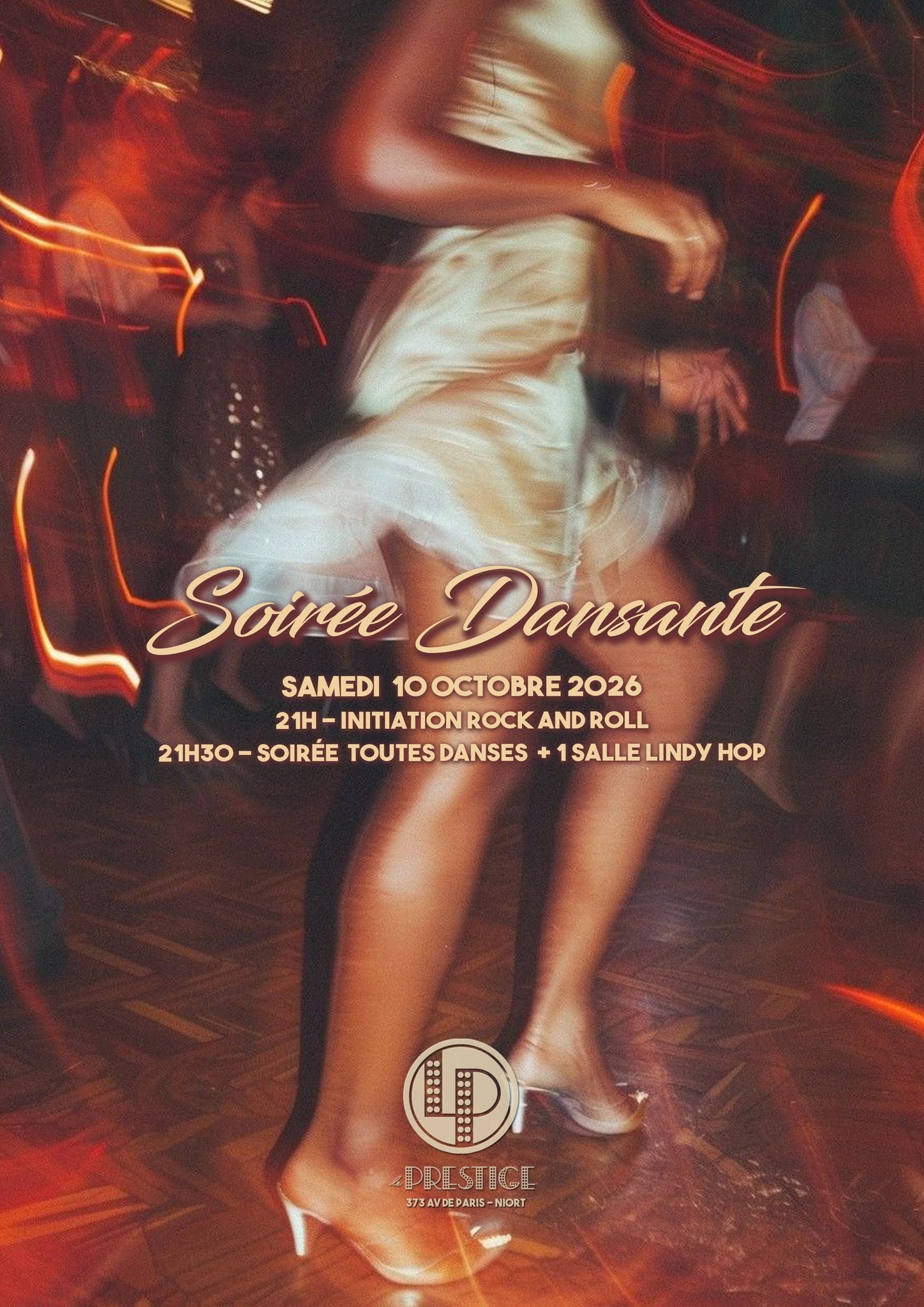 Affiche de Soirée Dansante au Prestige ✨