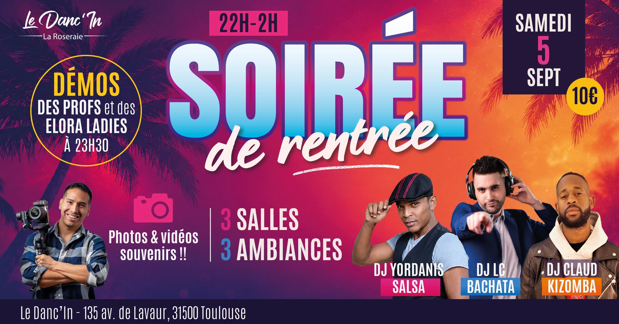 Affiche de Soirée de rentrée au Danc'In avec Démos !