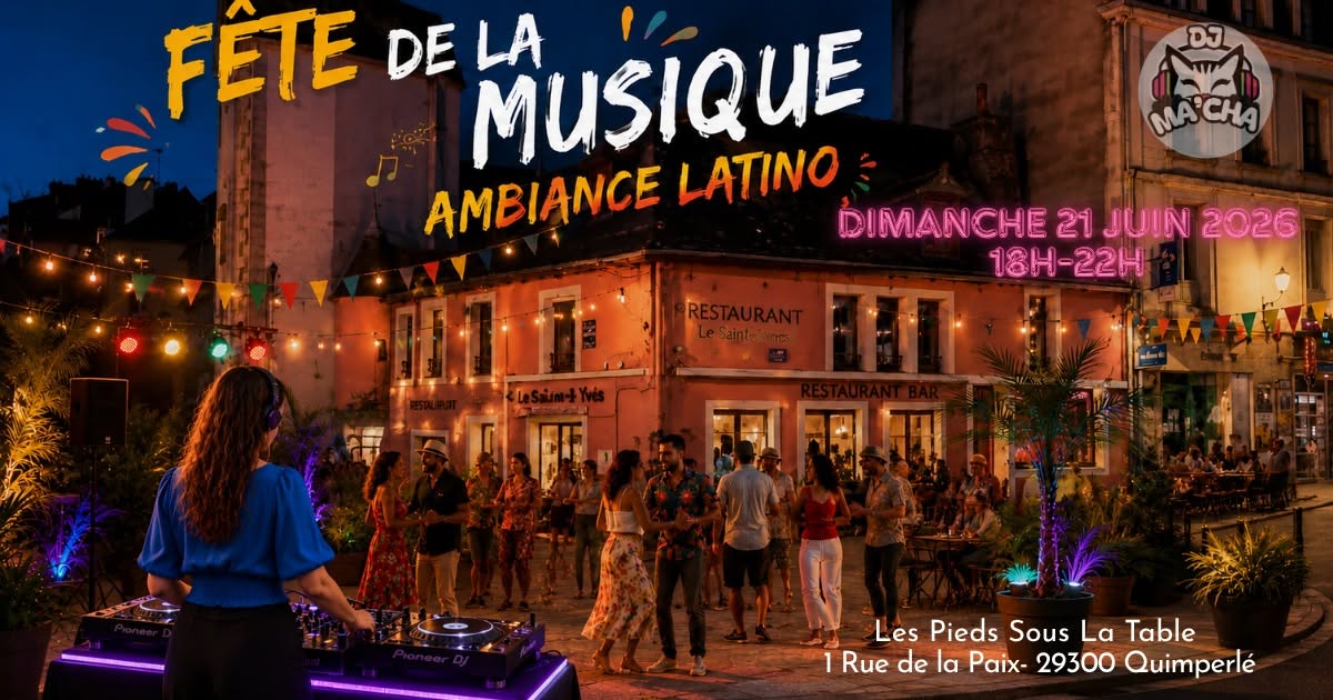 Affiche de Fête de la musique ambiance SBKK - Les pieds sous la table