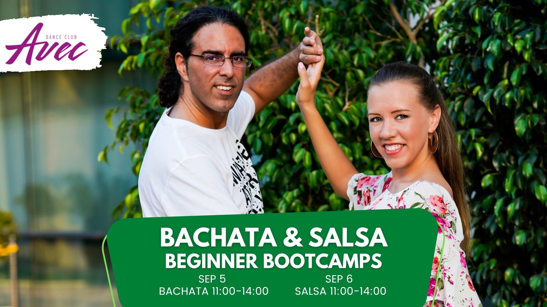 Affiche de Bachata & Salsa Beginner Bootcamps // SEP 5-6