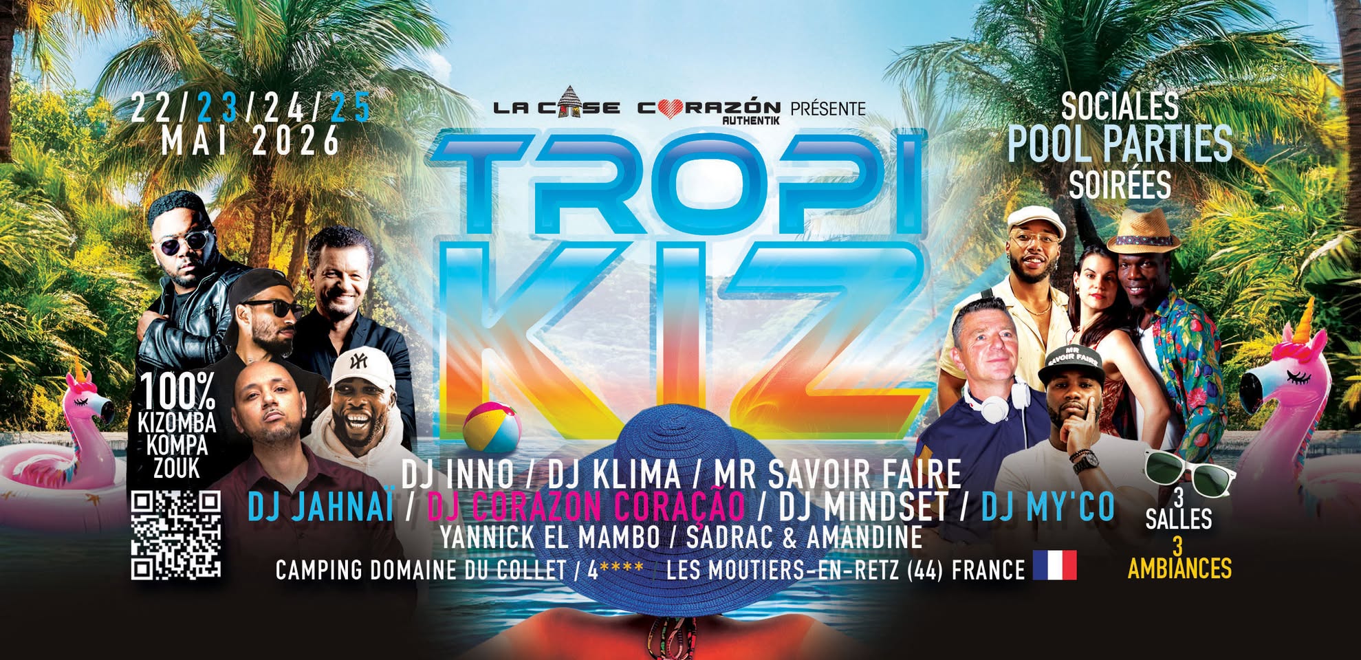 Affiche de TROPIKIZ 2026 🌴𝗦𝗨𝗡 𝗞𝗜𝗭𝗢𝗠𝗕𝗔 & 𝗖𝗛𝗜𝗟𝗟 𝗞𝗢𝗡𝗣𝗔 𝗭𝗢𝗨𝗞 - ALL IN Domaine 4* / 3 Jours