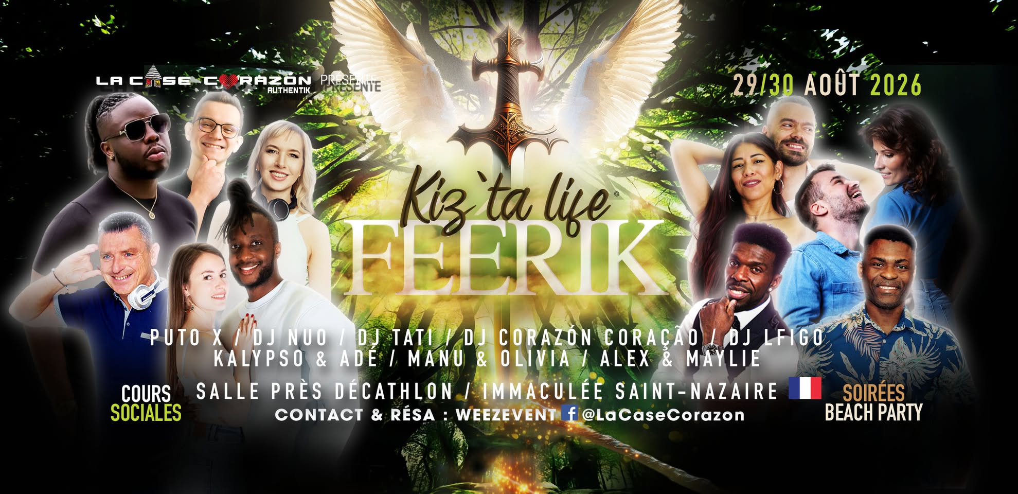 Affiche de KIZ TA LIFE Edition Feerik 🪄 𝗪𝗲𝗲𝗸𝗲𝗻𝗱𝗲𝗿 𝗞𝗶𝘇𝗼𝗺𝗯𝗮 & 𝗕𝗲𝗮𝗰𝗵 𝗣𝗮𝗿𝘁𝘆