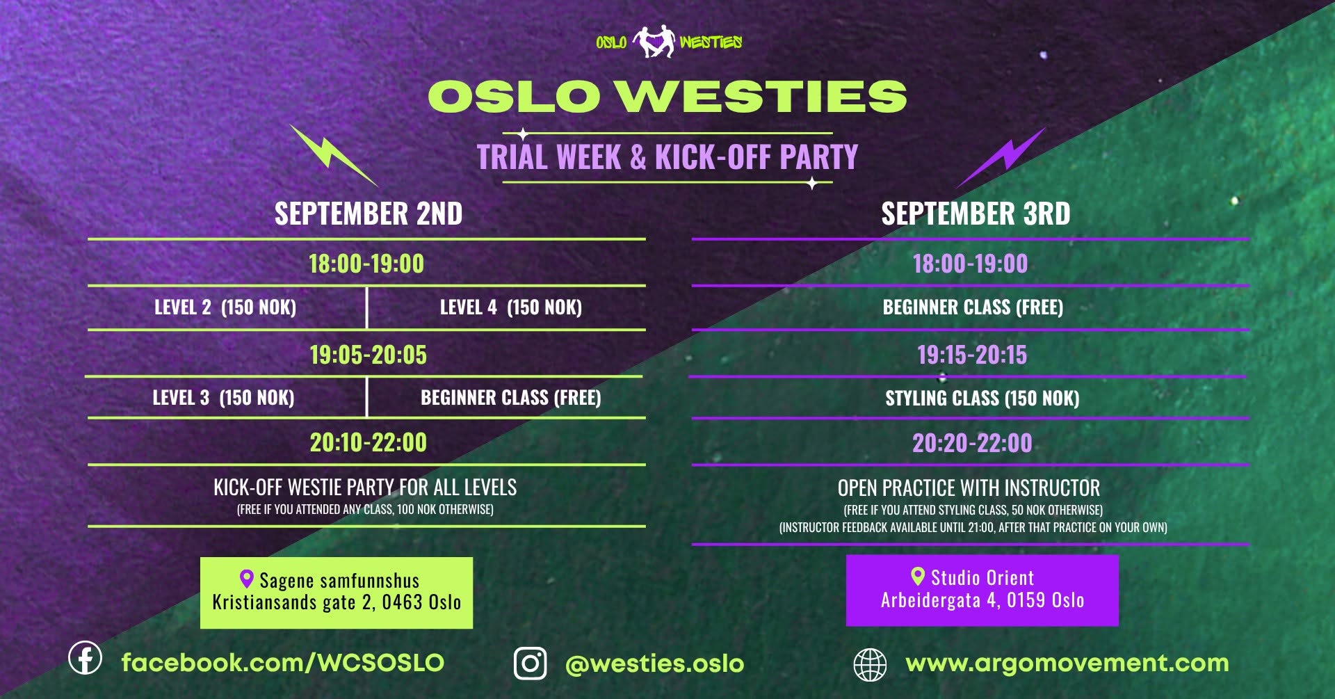 Affiche de Oslo Westies - Trial Week & Semester KICK-OFF party ✨
