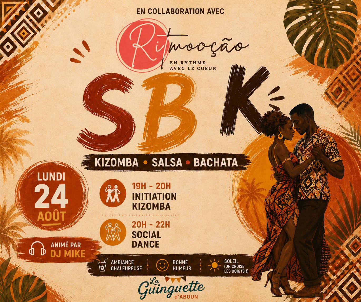 Affiche de 🌴 SBK À LA GUINGUETTE – LUNDI 24 AOÛT 💃🕺