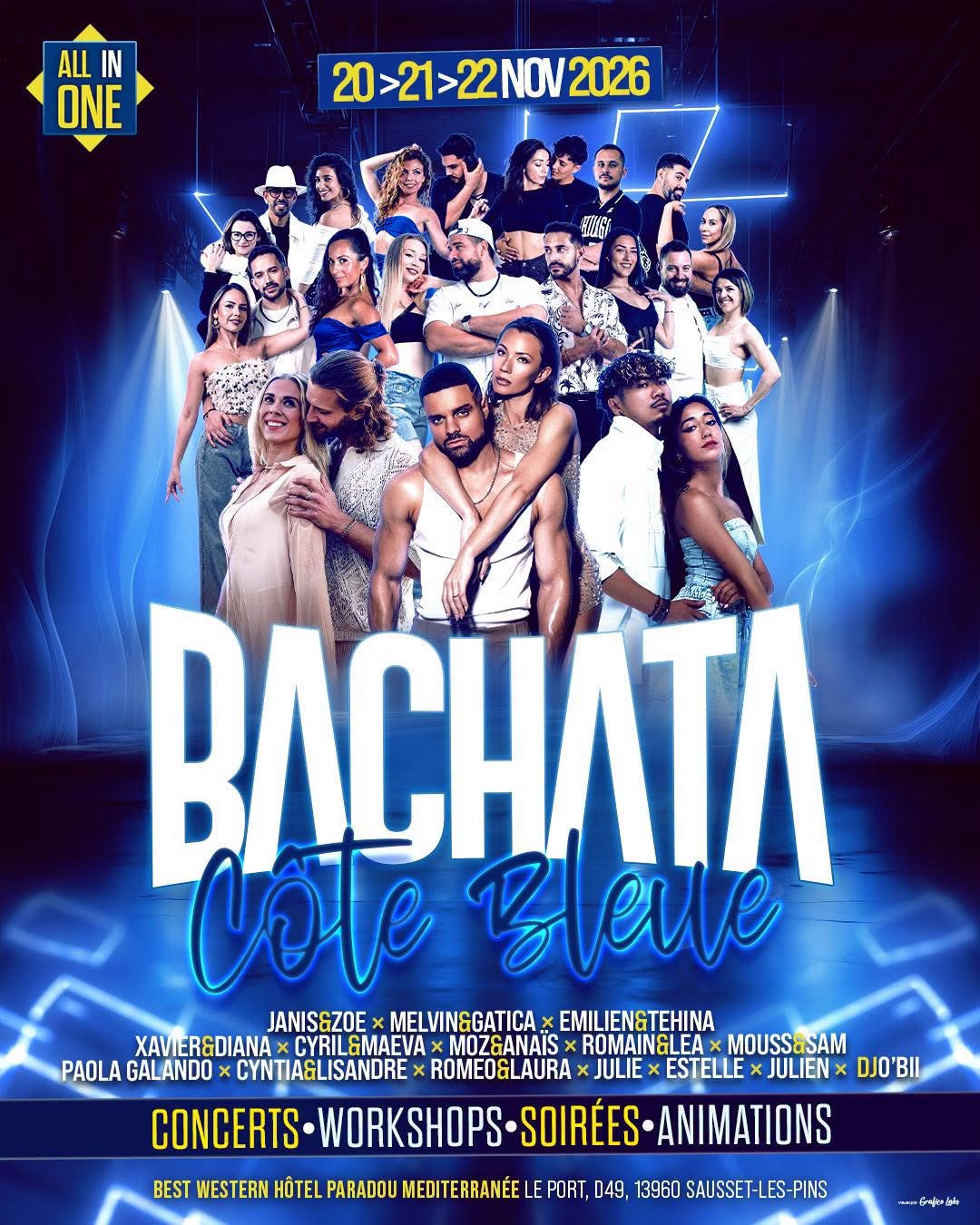 Affiche de Bachata sur la Côte Bleue