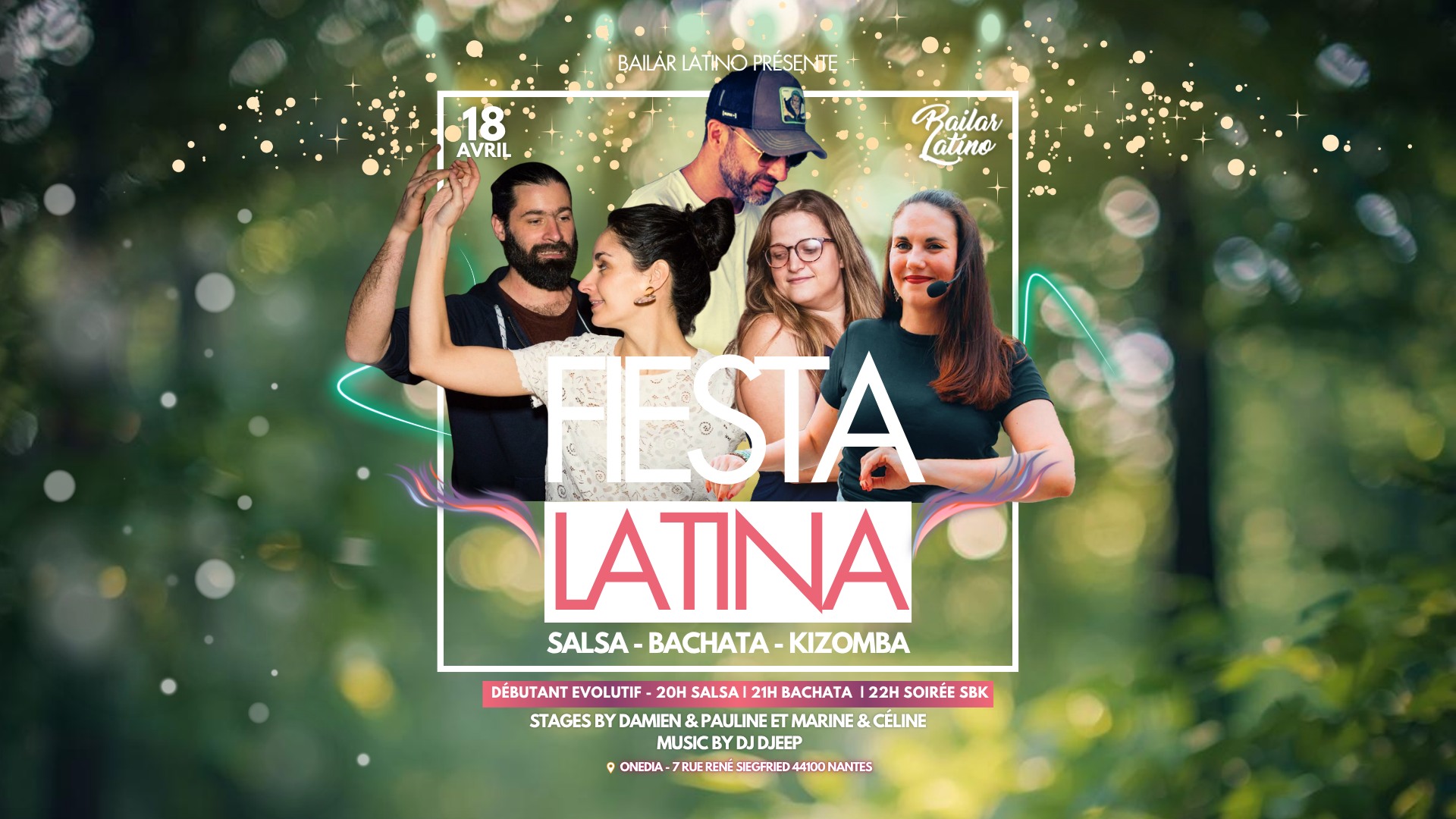 Affiche de Fiesta Latina SBK #50 by Bailar Latino & Onedia