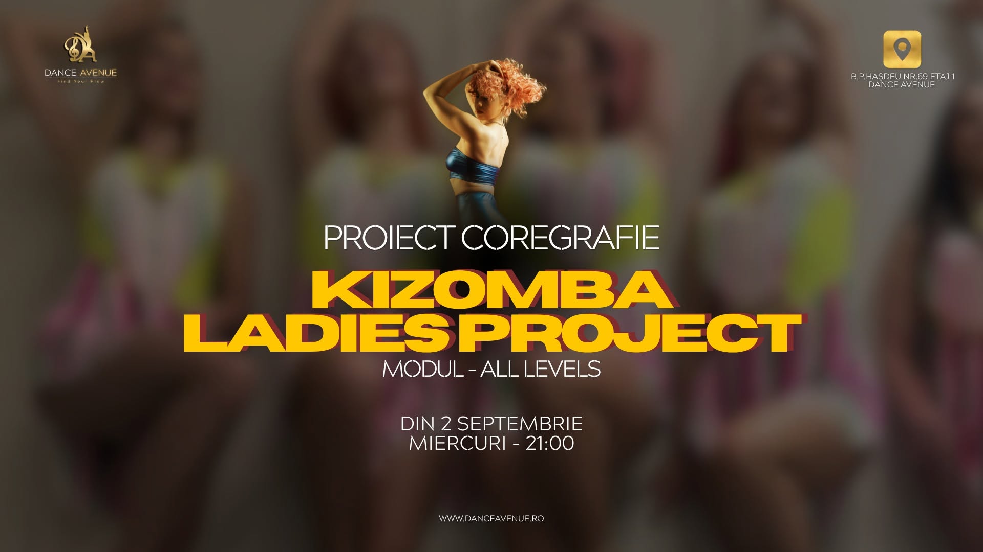 Affiche de KIZOMBA LADIES PROJECT by Jojo Moldovan | Modul Coregrafie | DANCE AVENUE - CLUJ NAPOCA