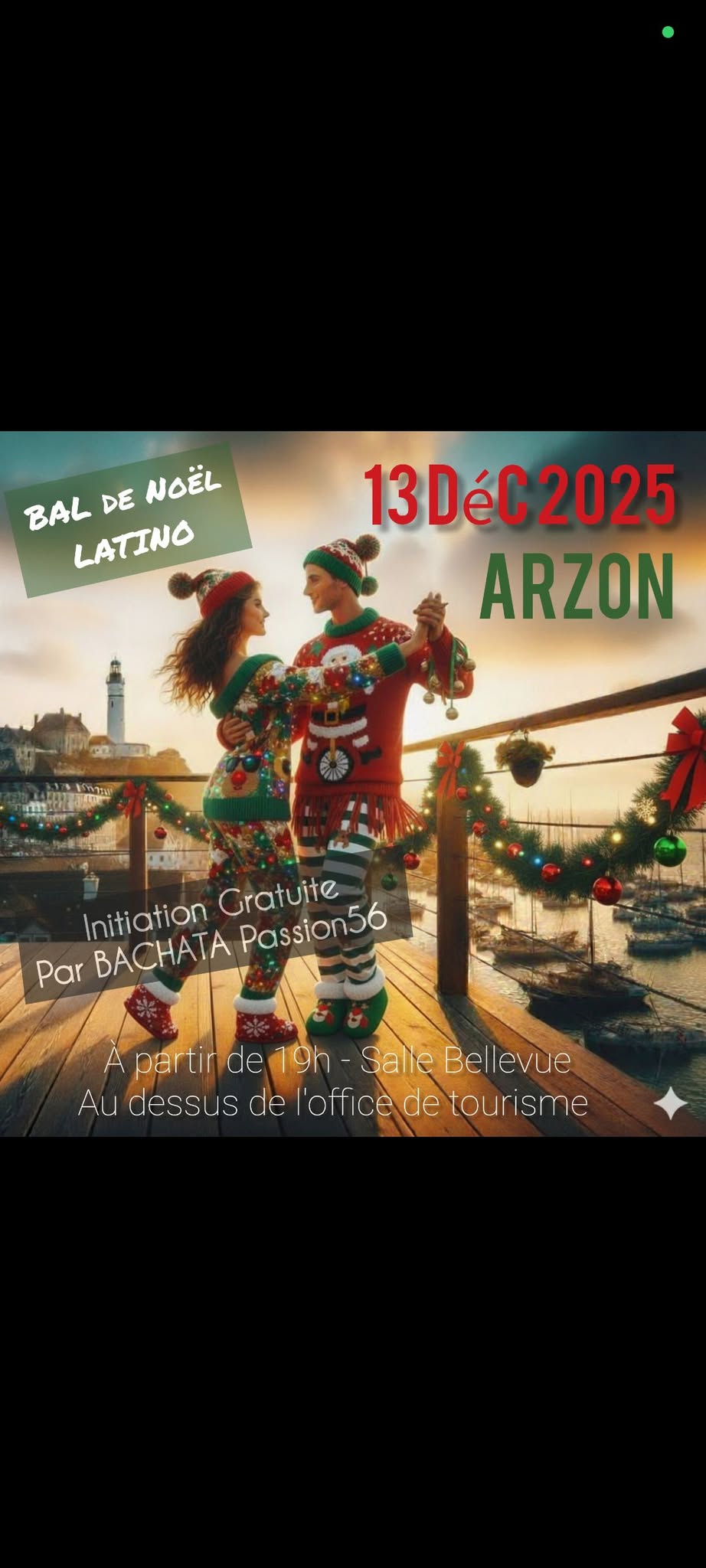 Affiche de Bal de Noël latino by Bachata Passion 56 
