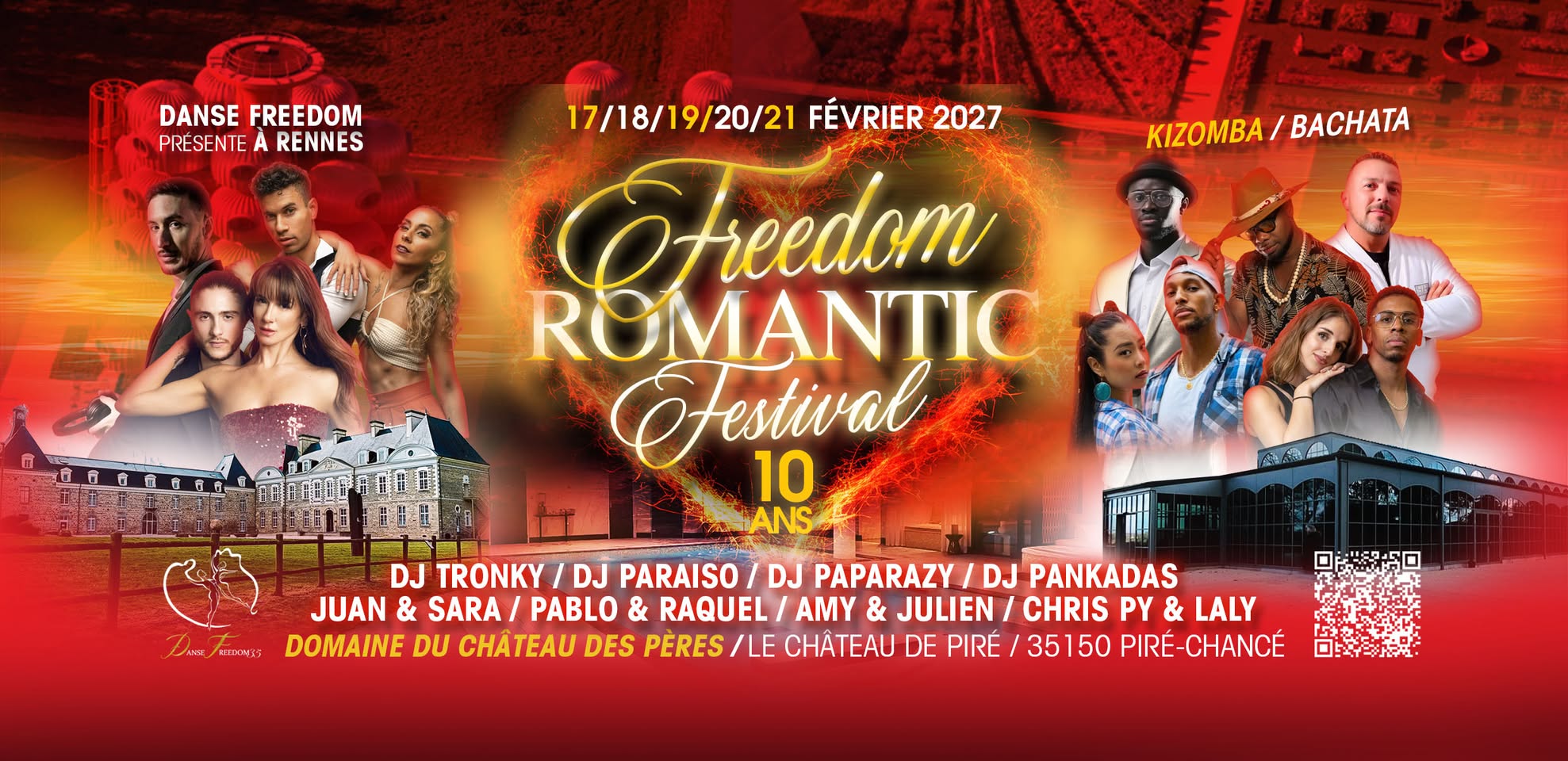 Affiche de FREEDOM ROMANTIC FESTIVAL - 10 EME EDITION SPECIALE CHATEAU - 17/18/19/20/21 FEVRIER 2027