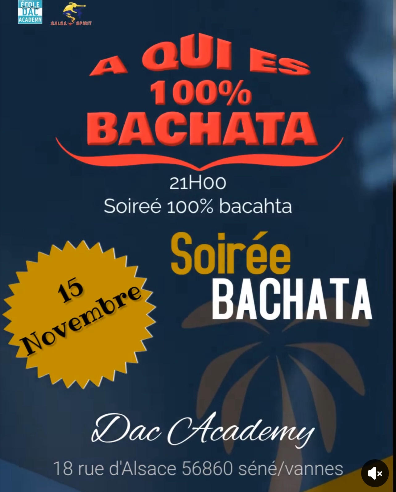 Affiche de À Qui Es 100% Bachata à Vannes