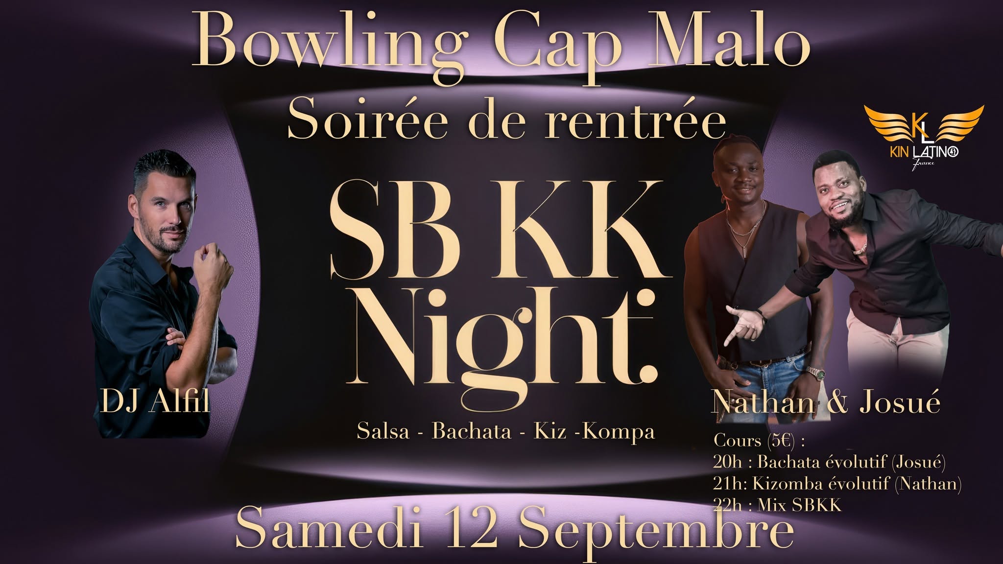 Affiche de Soirée de rentrée Cap Malo : SBKK Night avec DJ Alfil , Nathan et Josué
