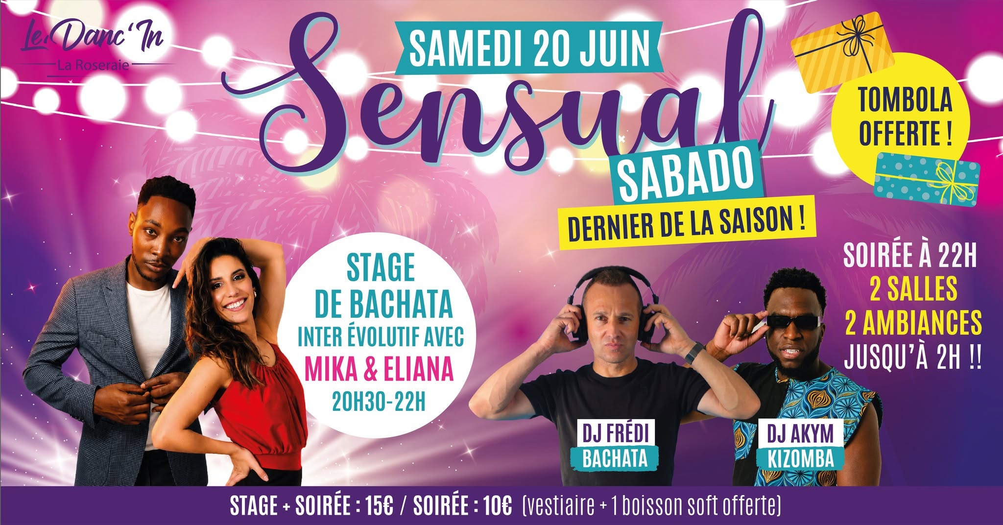 Affiche de Sensual Sabado / Stage + Practica + Tombola 🎉