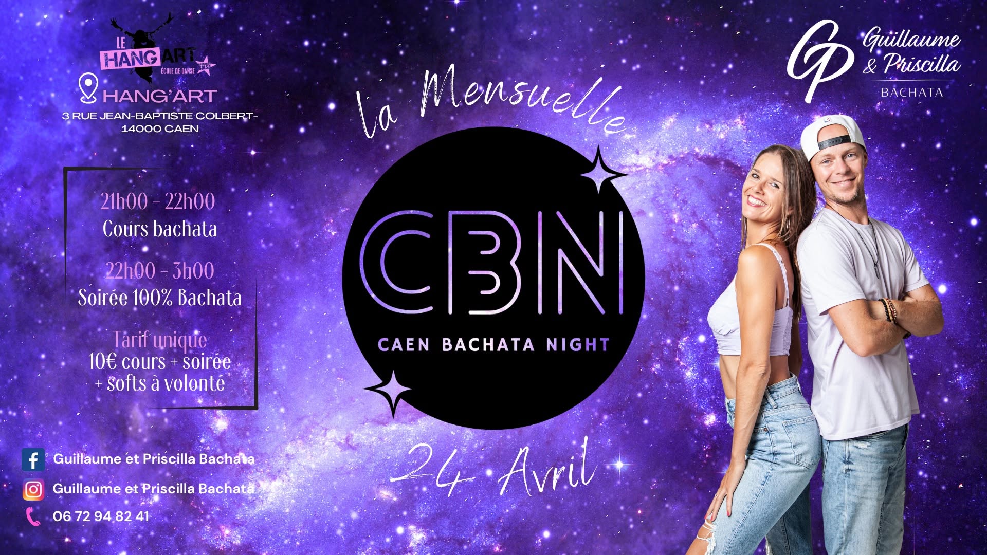 Affiche de Caen Bachata Night - Soirée 100% Bachata