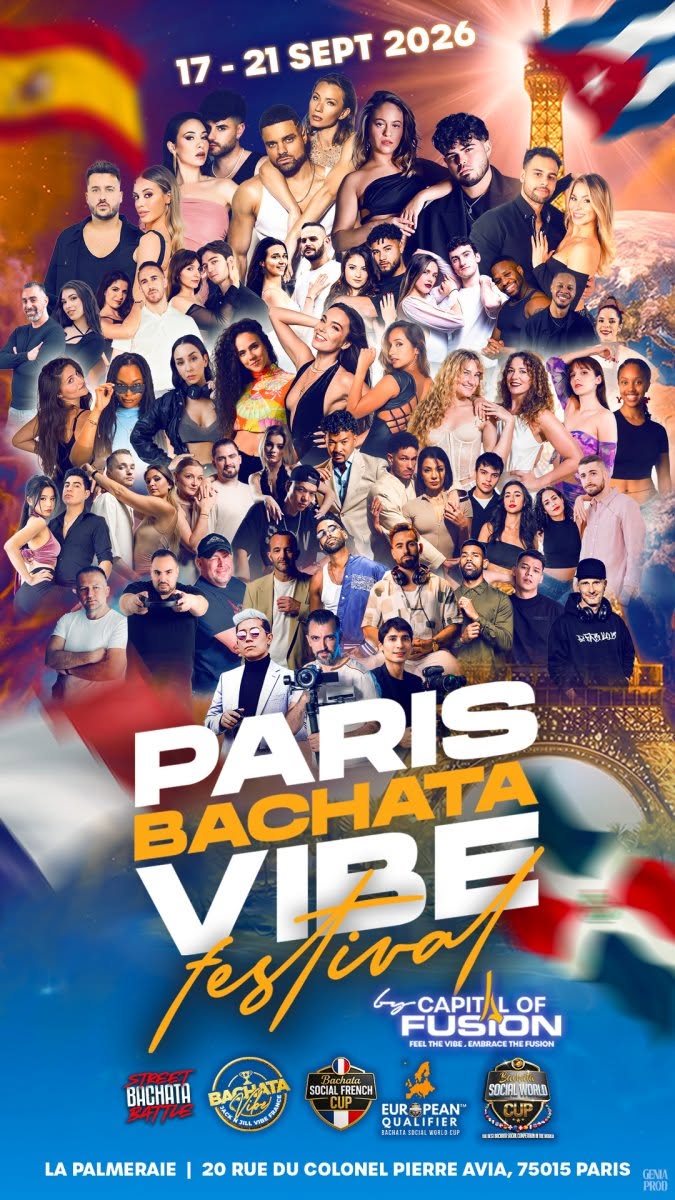 Affiche de Paris Bachata Vibe Festival 2026 discount DANCINGTOM