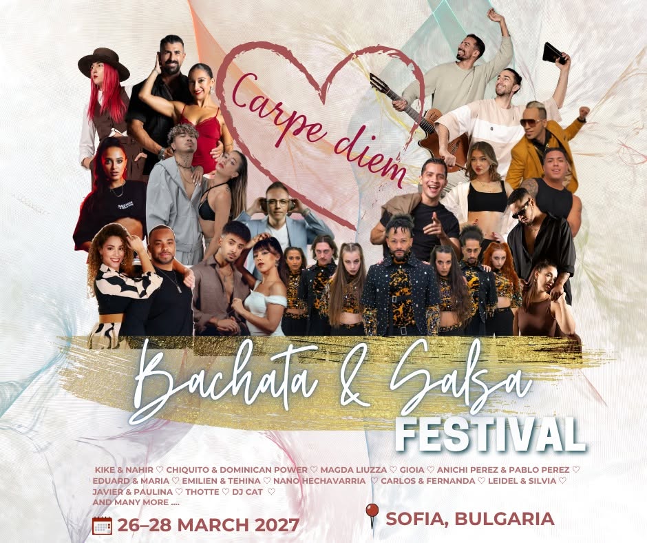 Affiche de Carpe Diem Bachata & Salsa Festival | Sofia, Bulgaria | 26-28 March 2027