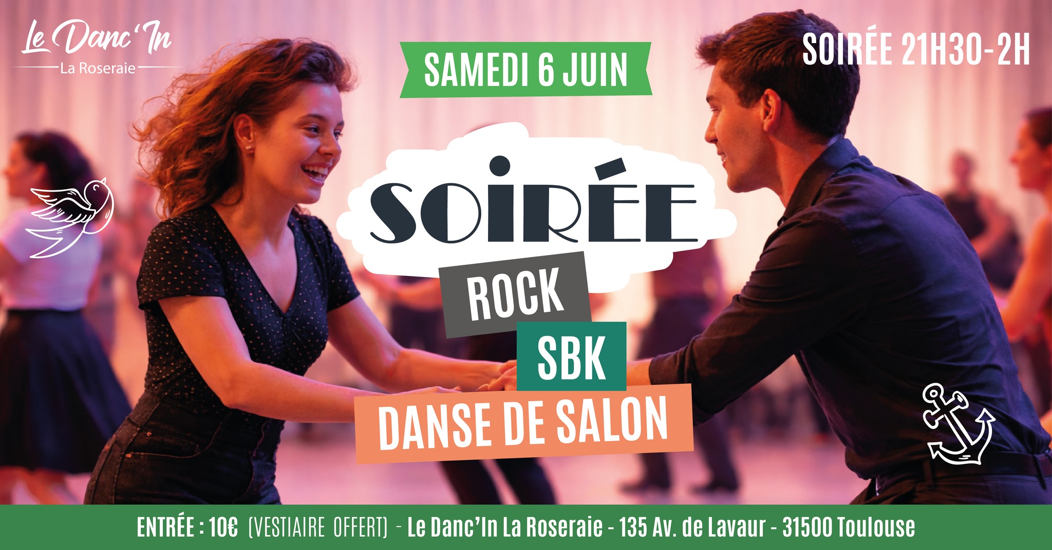 Affiche de Soirée Rock / SBK / Danse de salon 