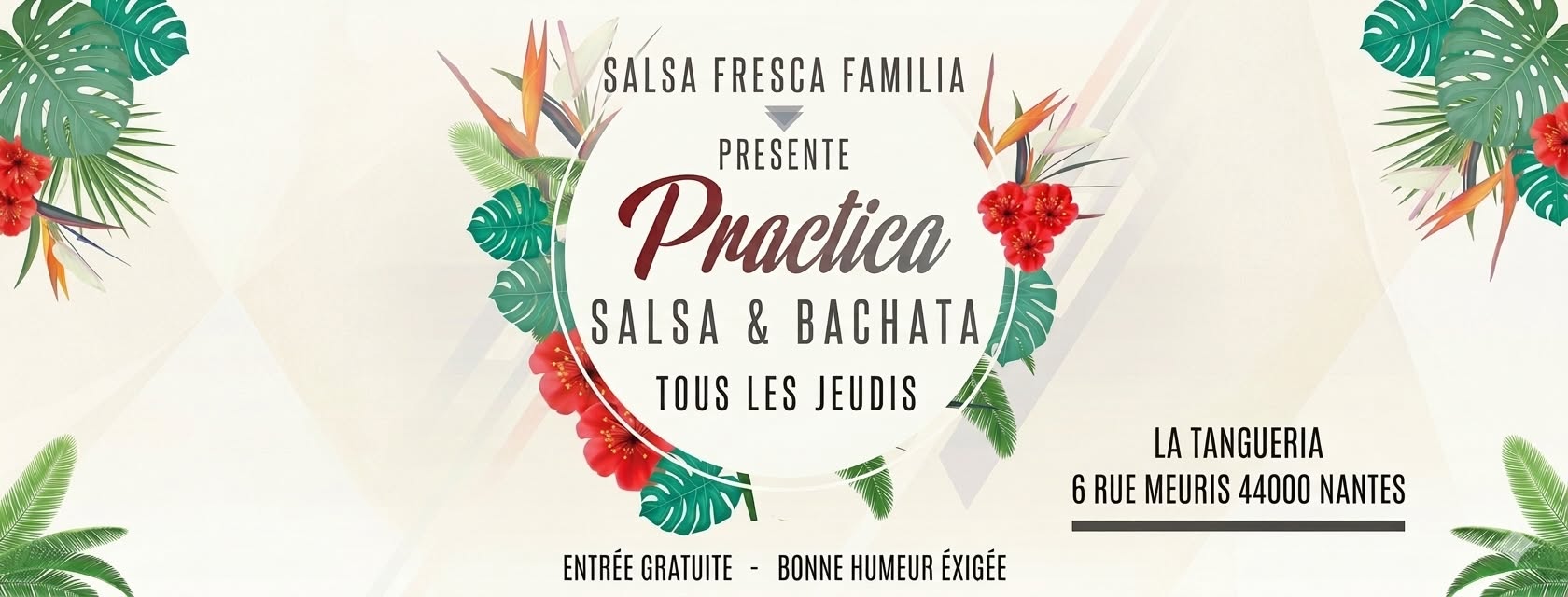 Affiche de Practica salsa et bachata avec Hicham - Jeudi 10 septembre