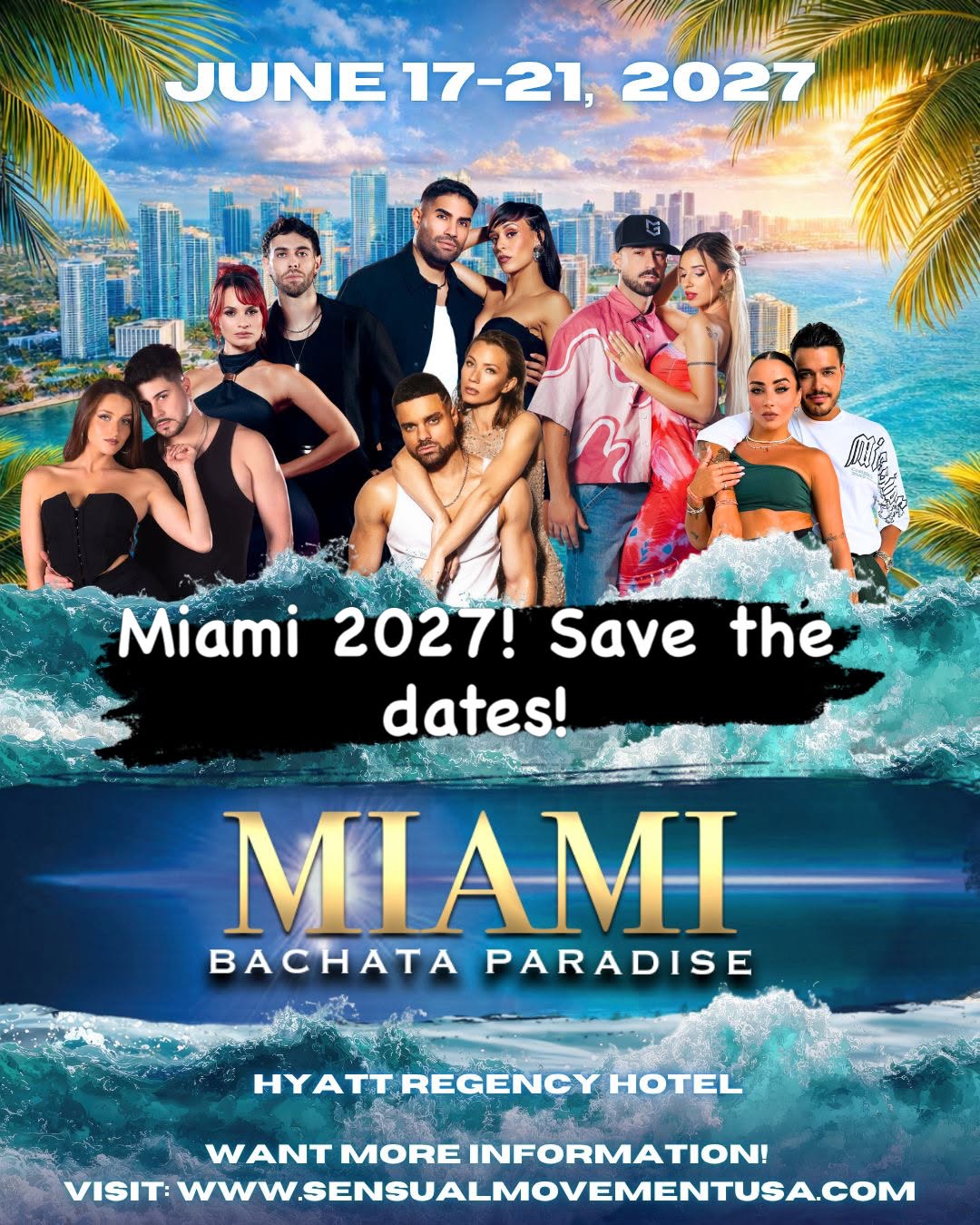 Affiche de Miami Bachata Paradise by Sensual Movement