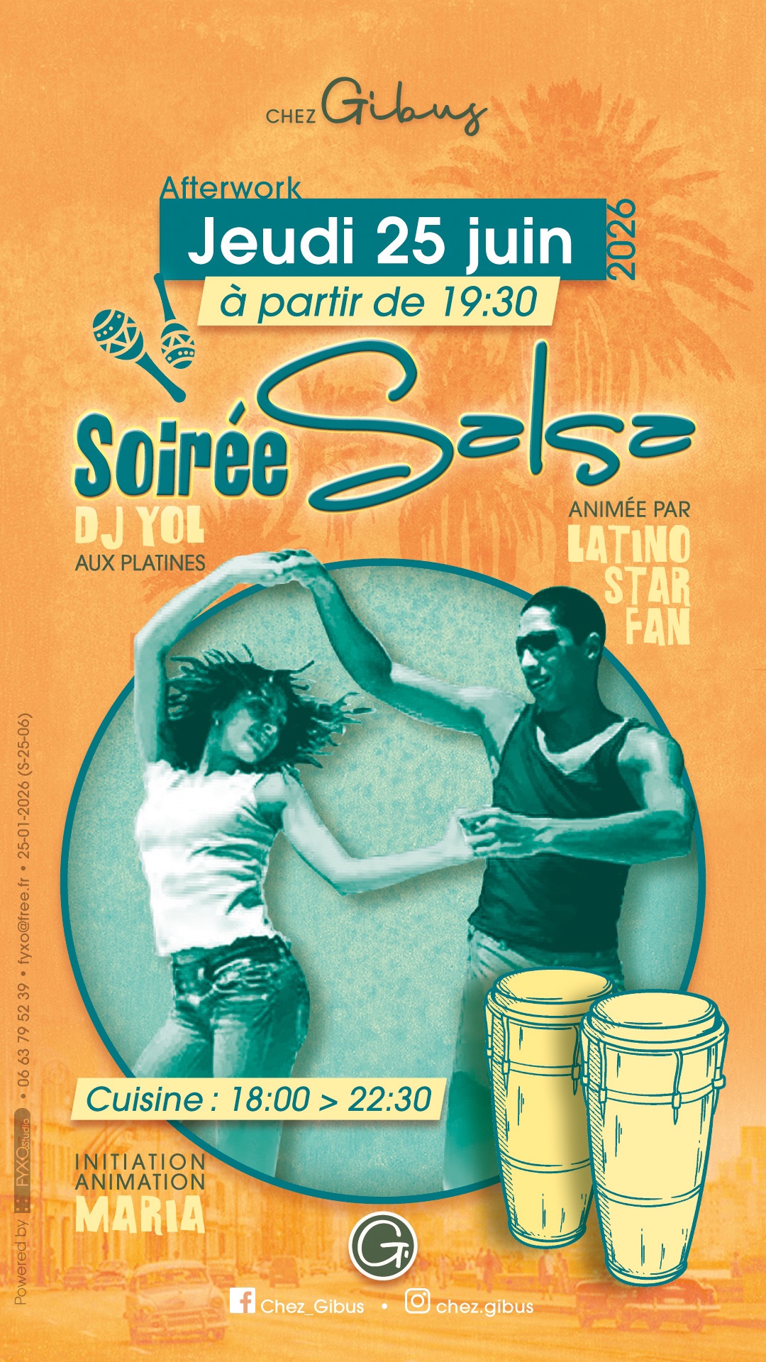 Affiche de  🇨🇺☀️ Soirée LATINO ☀️🇨🇺