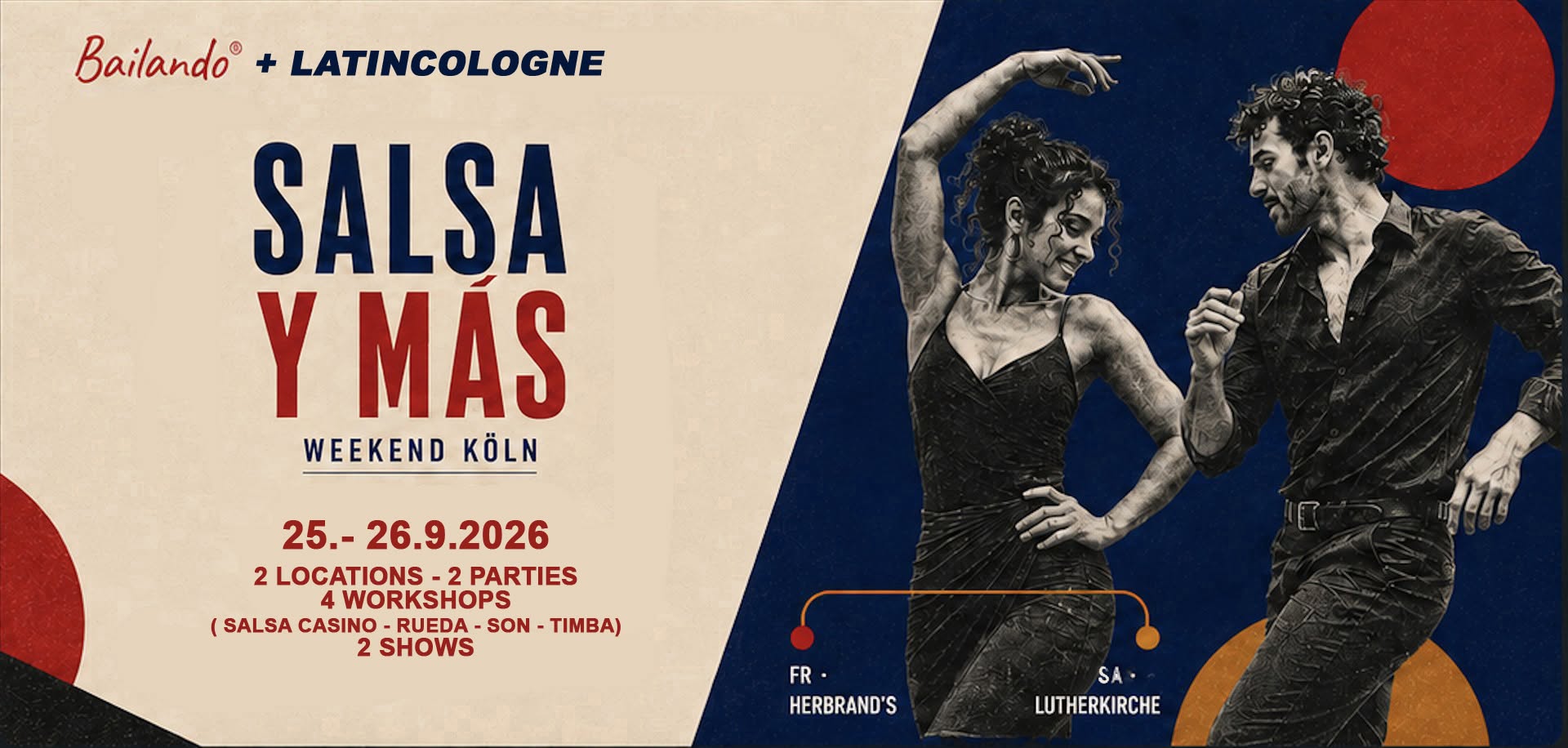 Affiche de Salsa y mas Weekend - Fr. 25. + Sa. 26.9.2026 ! 