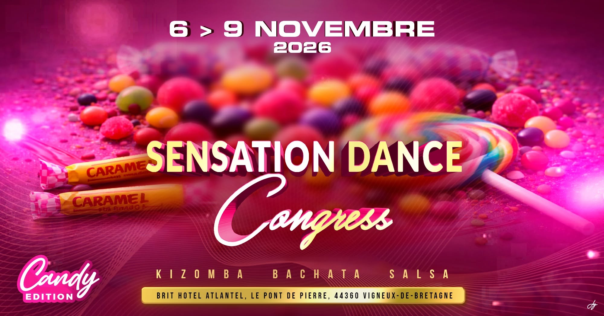 Affiche de Sensation Dance Congress 2026 - Bachata - Kizomba - Salsa - 5th Edition