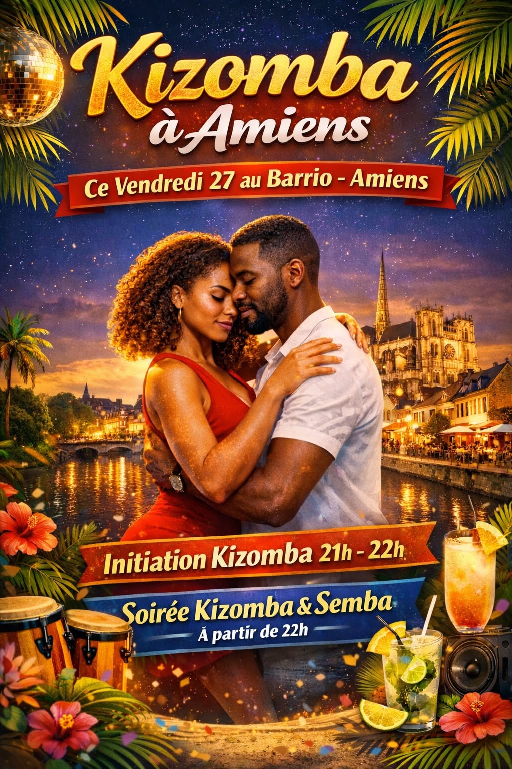 Affiche de  Mensuelle KIZOMBA À AMIENS