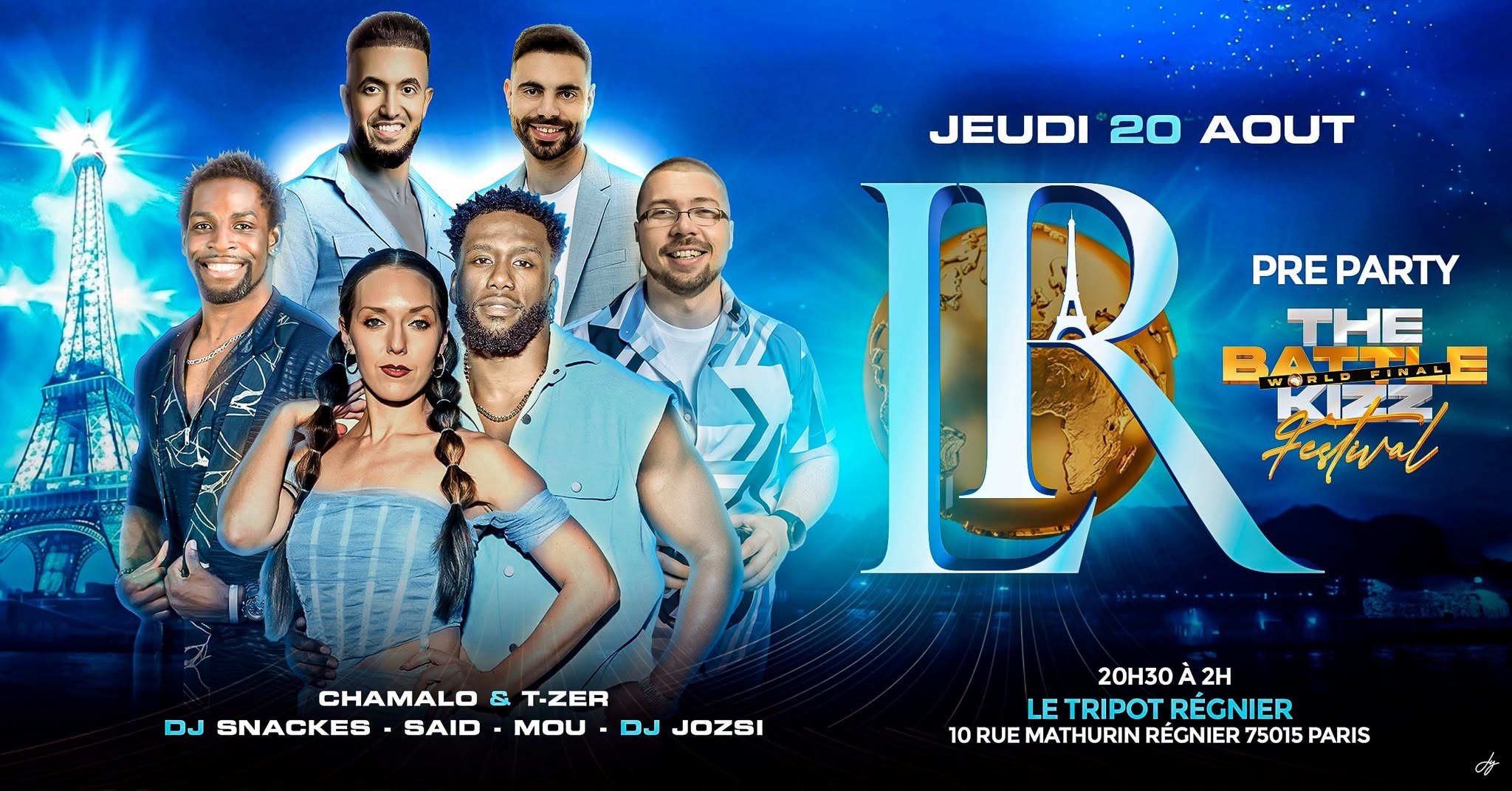 Affiche de Jeudi 20 Août : Li Régué Pré-Party BattleKizz #NouvelleSalle 