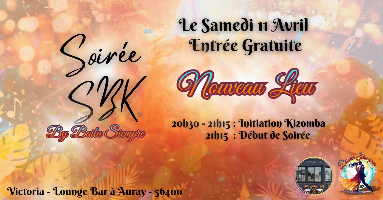 Affiche de Soirée SBK - Victoria Lounge Bar à Auray