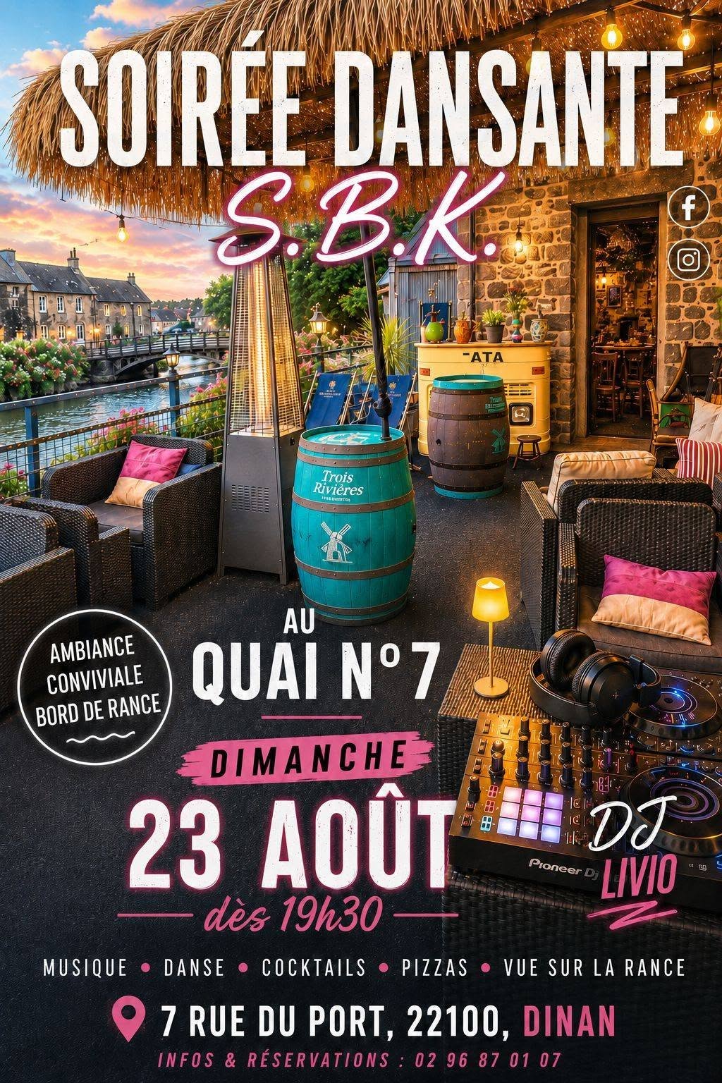 Affiche de Soirée S.B.K. au Quai N°7