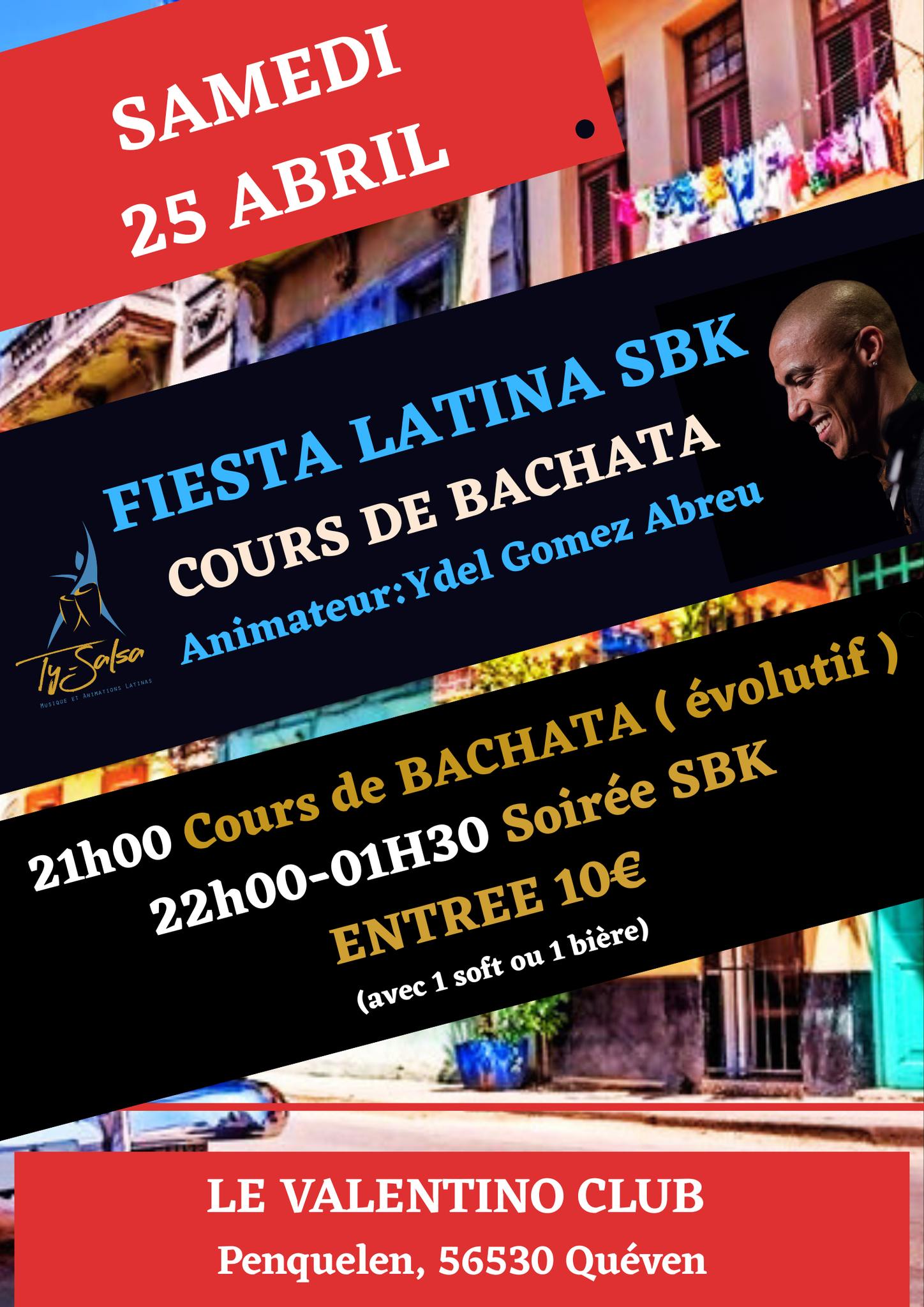 Affiche de Fiesta Latina au Valentino Club 